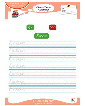 Çocuklar İçin inorm Grubu Çalışma Sayfaları 